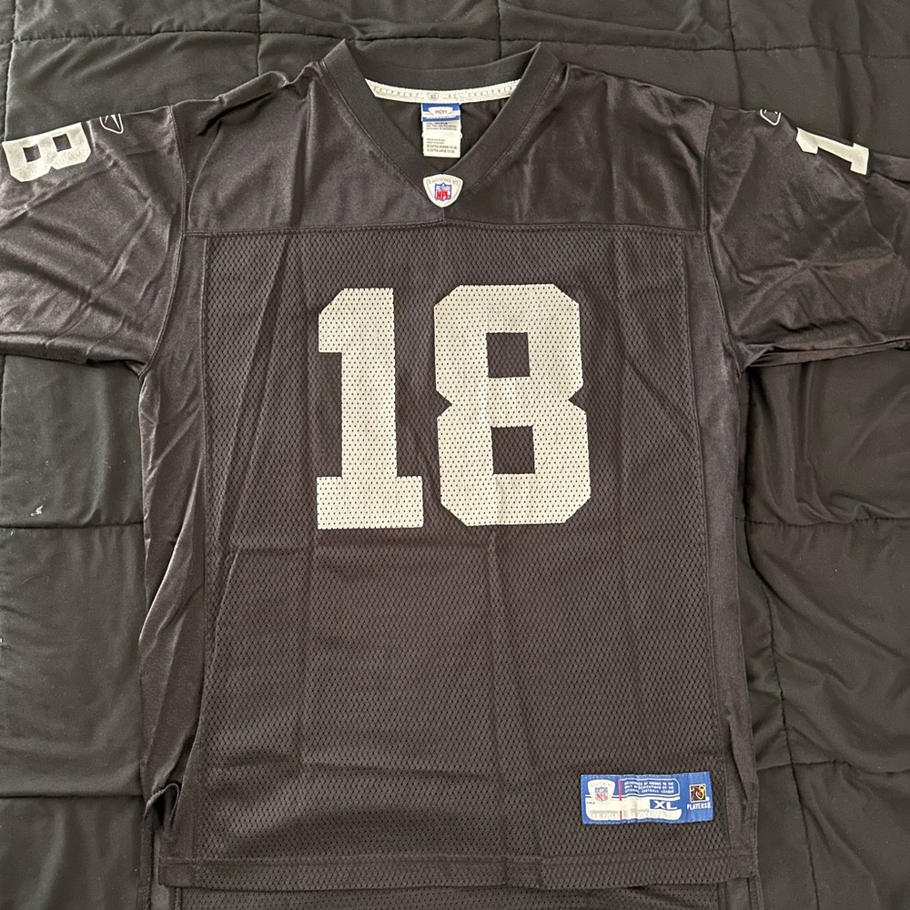 Randy Moss Oakland Raiders Jersey black and silver Youth Size XL